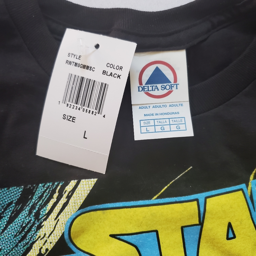 STAR WARS MANDALORIAN Retro Neon Graphic Tee Shirt - Picture 4 of 7